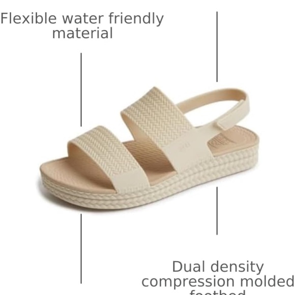 REEF Women's Water Vista Sandals, size 8, cream. NWT but INDENTATIONS (see pics) - Picture 8 of 8